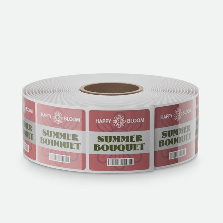 A roll of Clear Labels printed by StickerGiant