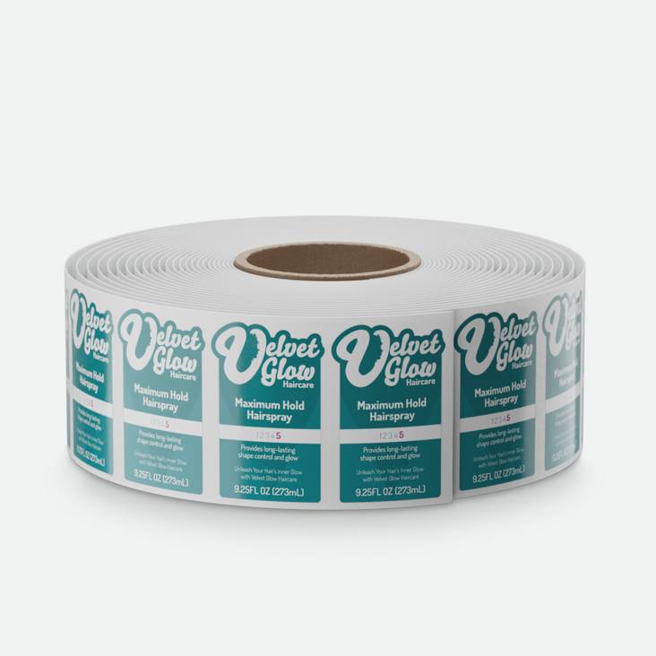 A roll of Glossy Paper Labels printed by StickerGiant